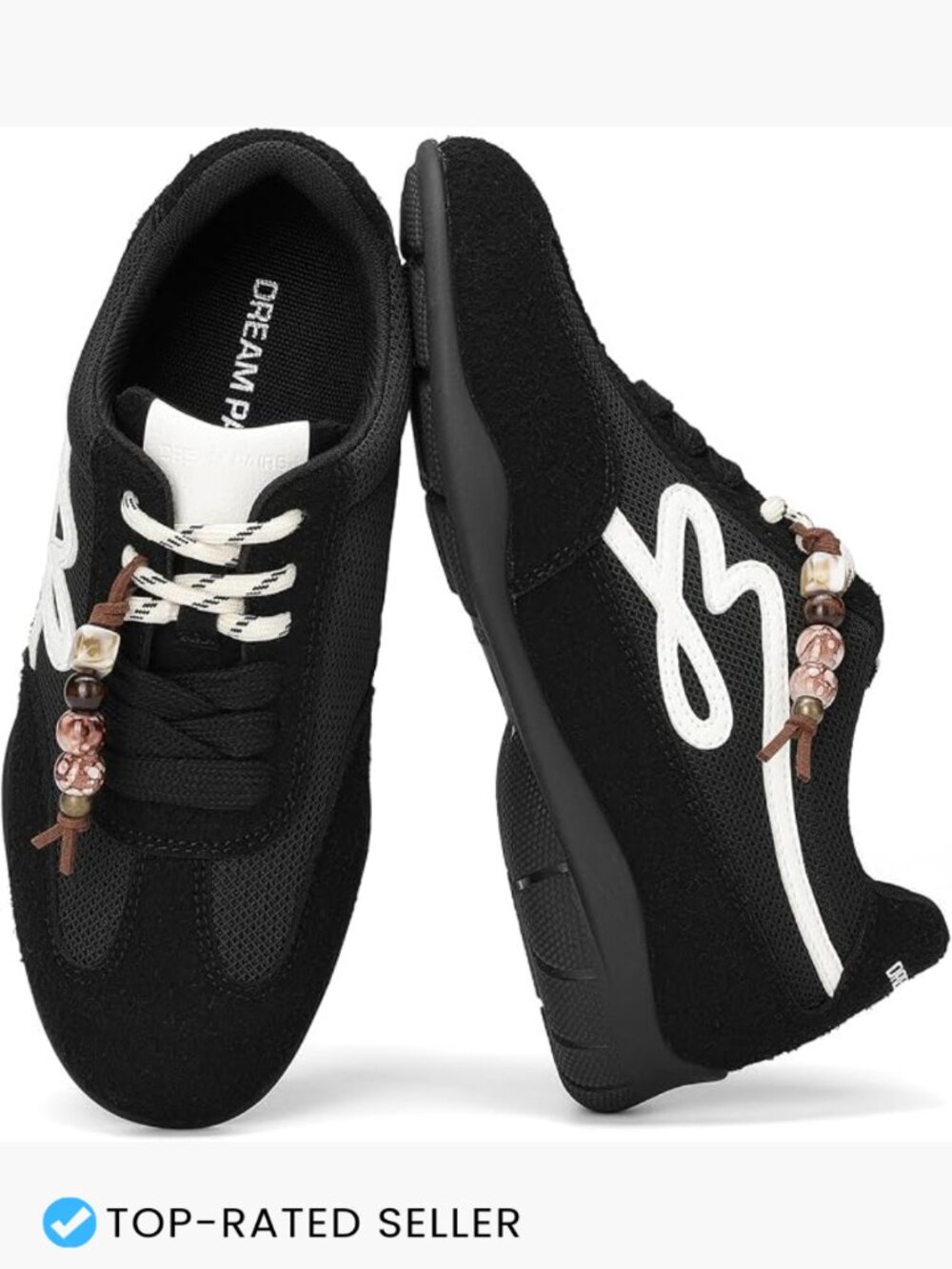Retro Platform Sneakers Comfortable Walking Shoes Lace Up Casual Everyday